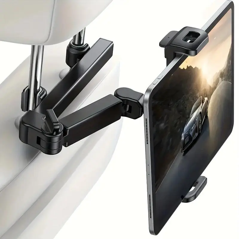 Universal Car Headrest Tablet Mount, Hands-free Car Headrest Tablet Holder, Easy Installation and Adjustment Tablet Holder for Car