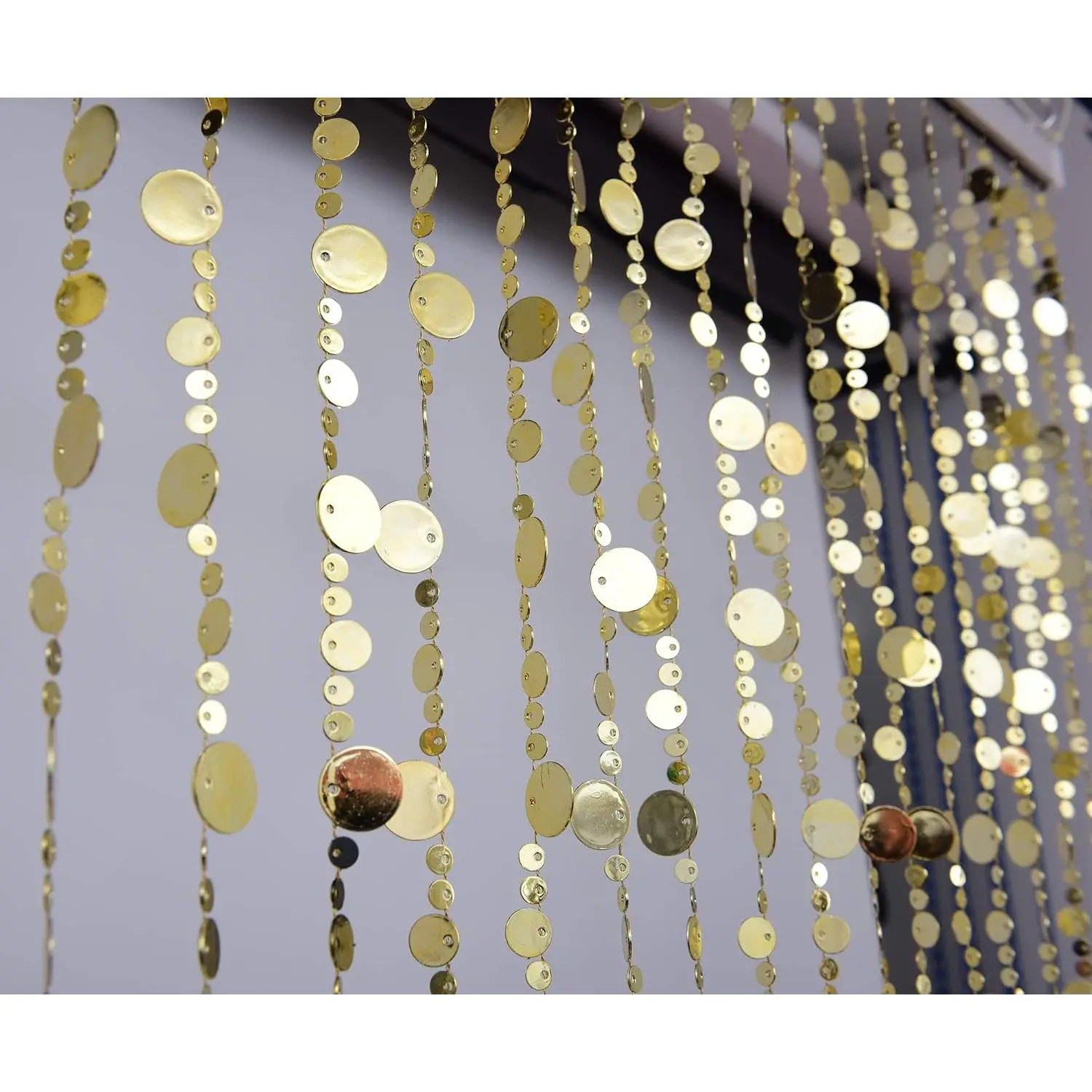 Bubble Beaded Curtain 3' Wide x 6' Long Door String Curtain Wall Panel Fringe Window Room Divider Blind for Wedding Coffee House Restaurant   Decoration