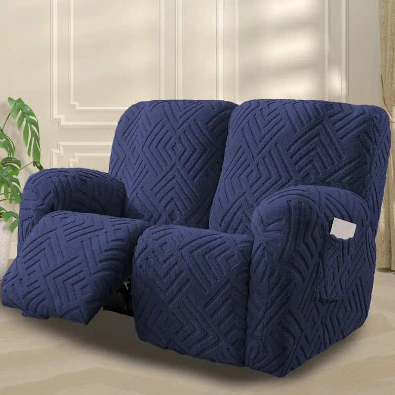 Lavishcover Recliner Loveseat Chair Cover 6pc Set Stretch Sofa Slipcover Nonslip Elastic Furniture Protector for Living Room Home Decor