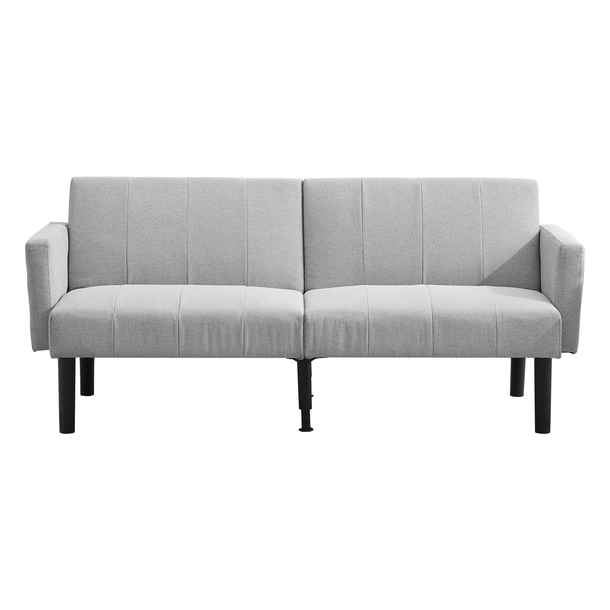 Modern Convertible Futon Sofa Bed for Living Room – 75.5" 3-Seater Loveseat with Adjustable Backrest, Wooden Frame, Vertical design, Space-Saving Sleeper Couch
