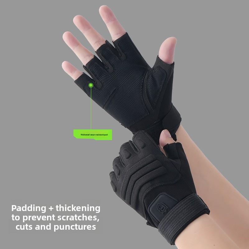 Outdoor tactical gloves non-slip men's and women's sports locomotive motorcycle riding non-slip wear-resistant protective soft half-finger gloves Waterproof Touch Screen Outdoor tactical gloves non-slip men's and women's sports locomotive motorcycle riding non-slip wear-resistant protective soft half-finger gloves Waterproof Touch Screen