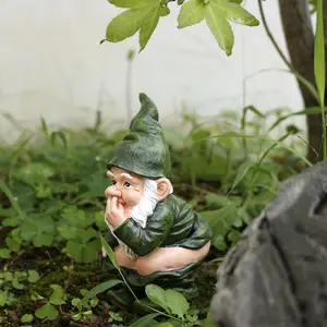Funny Dwarf Resin Statue, Cute Garden Gnome for Outdoor Decoration, Perfect for Yard and Lawn Parties, Unique Patio Ornament, Outdoor Garden Accessory