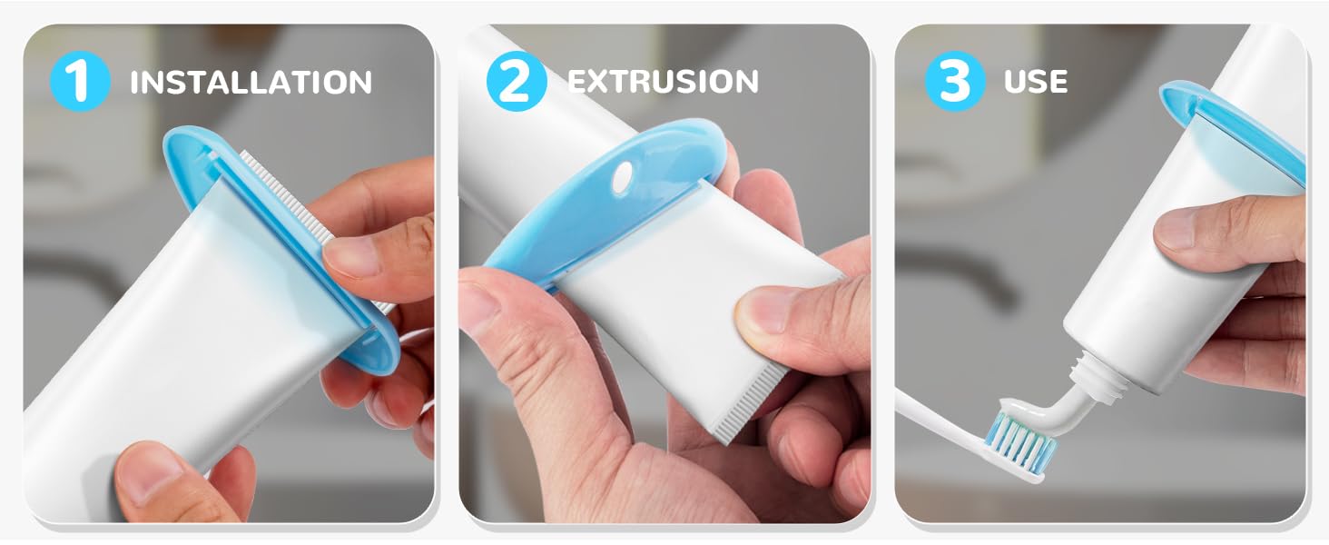 4PCS Toothpaste Squeezer, Colorful Plastic Toothpaste Tube Squeezer Toothpaste Dispenser HangingTube Squeezer Tool, Toothpaste Clip for Bathroom, Suitable for Toothpaste, Cream, Cosmetics