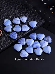 1 pack contains 20 pieces of natural stone, Blue Dongling, high-quality natural stone, ideal for DIY jewelry making and collection