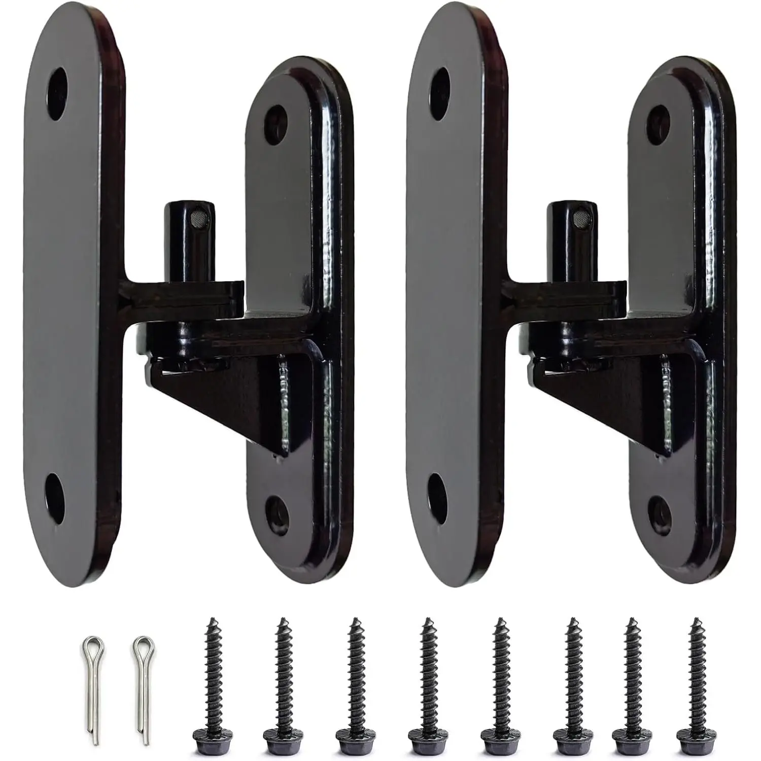 Heavy Duty Gate Hinges 2 Pack, 600LB Capacity Wall Mount, Steel Rust-Proof Hinge for Farm, Wooden Fences & Driveway Gates, Anti-Sag Design