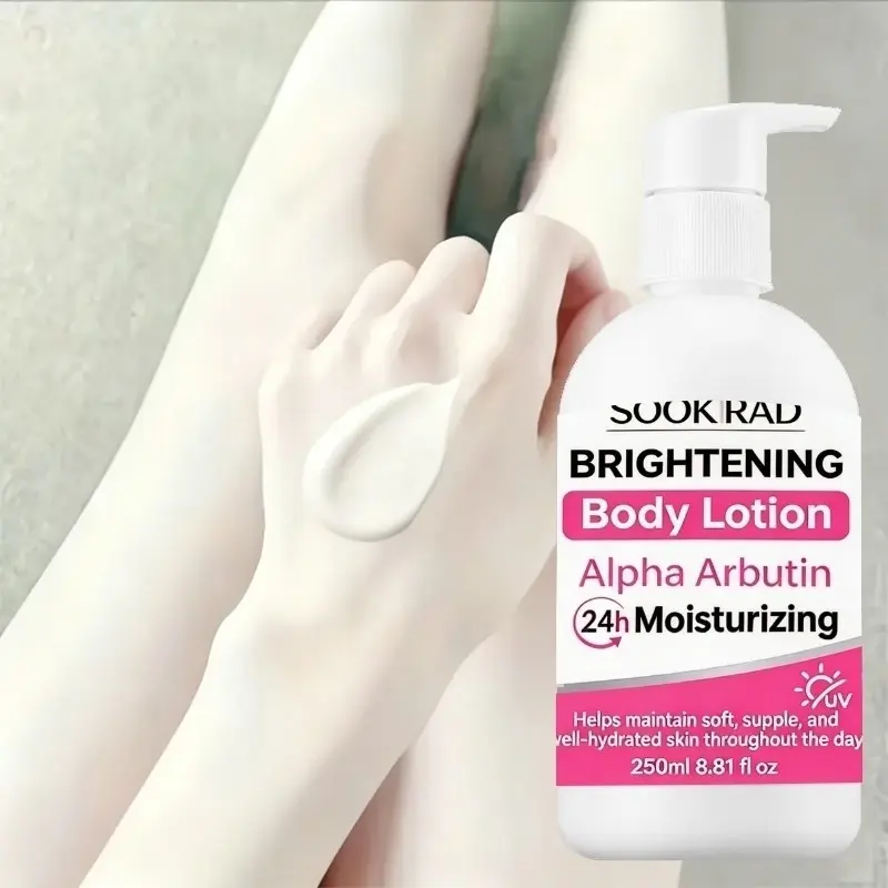 Brightening Body Lotion, Arbutin, Long-Lasting Hydration, Full Body Care, 250ML, Dry Skin Relief, Post-Bath Moisturizer, Nourishing Skin Care