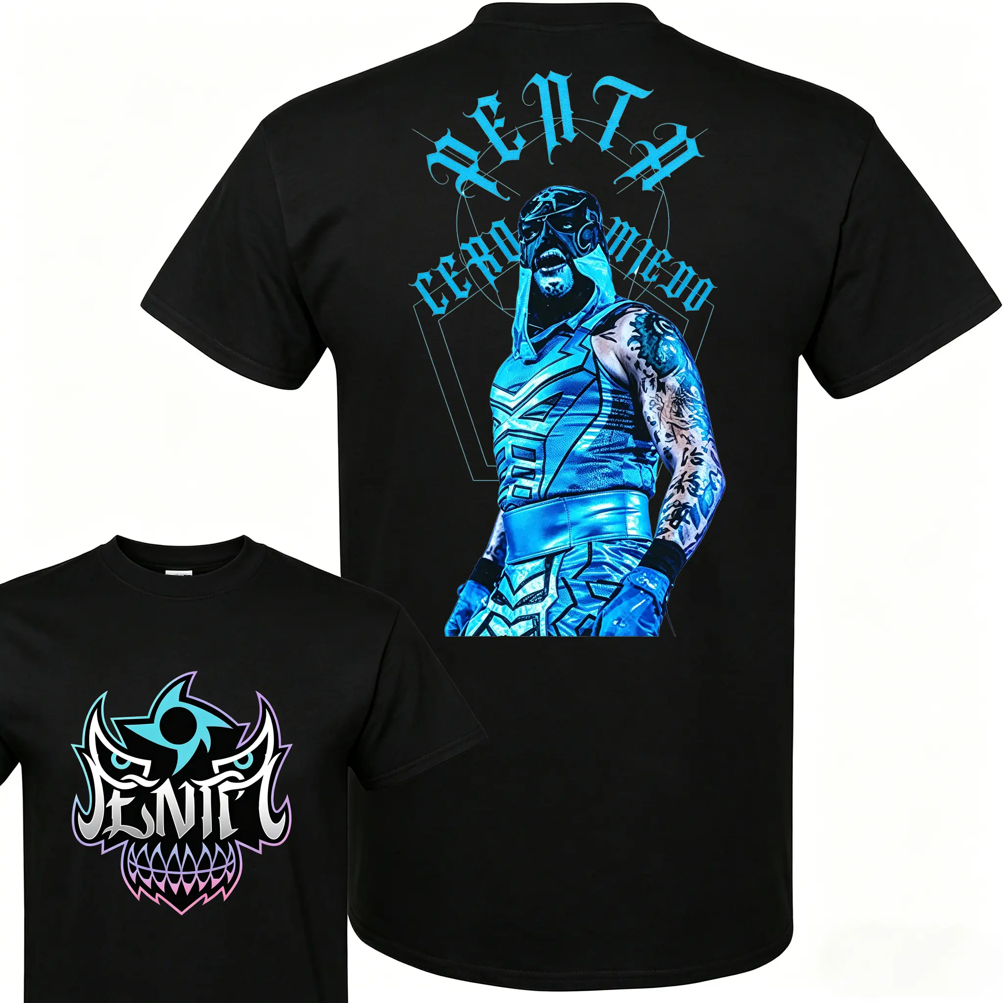 🤼 💥 Penta El Zero Miedo Lucha Libre T-Shirt Graphic Tee with Bold Skull Design, Perfect for Wrestling Fans & Collectors Comfort Fit