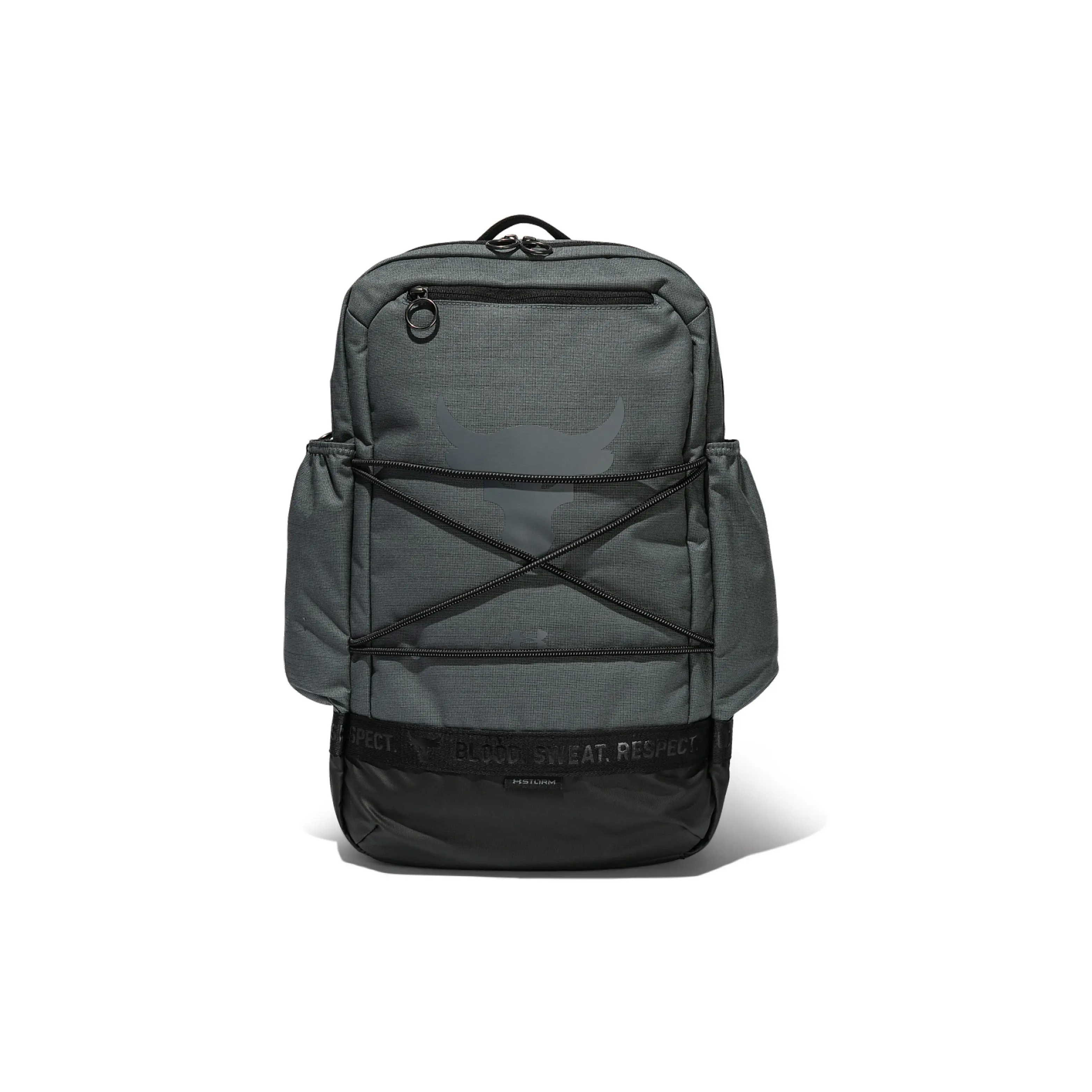 Under Armour Sporty Casual Backpack for Men and Women – Large Capacity Printed Polyester Travel Bag in Black