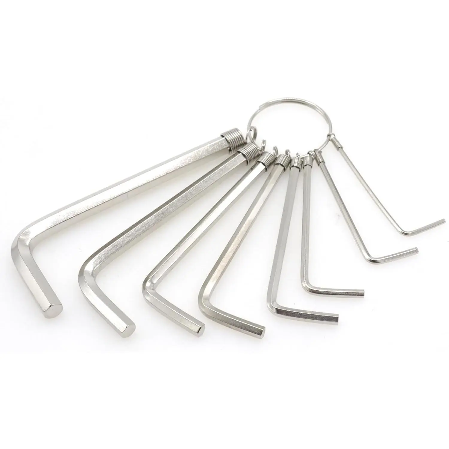 8-Pack L-Shape Hex Key Allen Wrench Set 1.5-6mm with Key Chain | ,  carry design, metric size range,  and  repair, compact DIY hand tool, hardware maintenance
