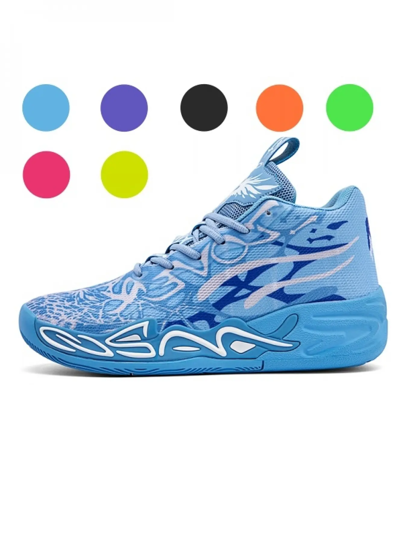 Teen Vibrant Contrast Flame Basketball Sneakers, Light Breathable Footwear For Middle & High School PE Court Training