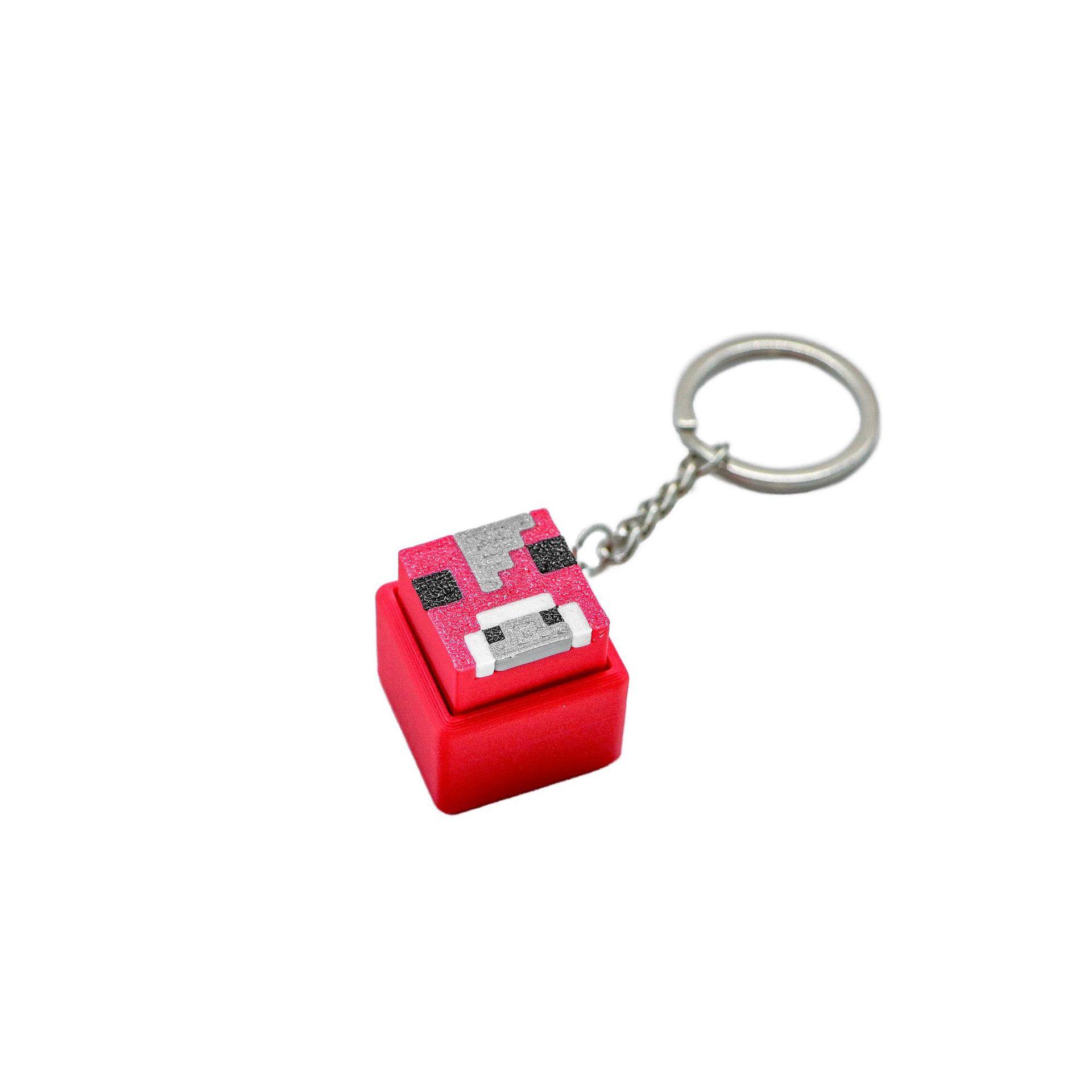 3D printed toy Minecraft stress-relief press-key mechanical keyboard feel clicker stress-relief keychain pendant