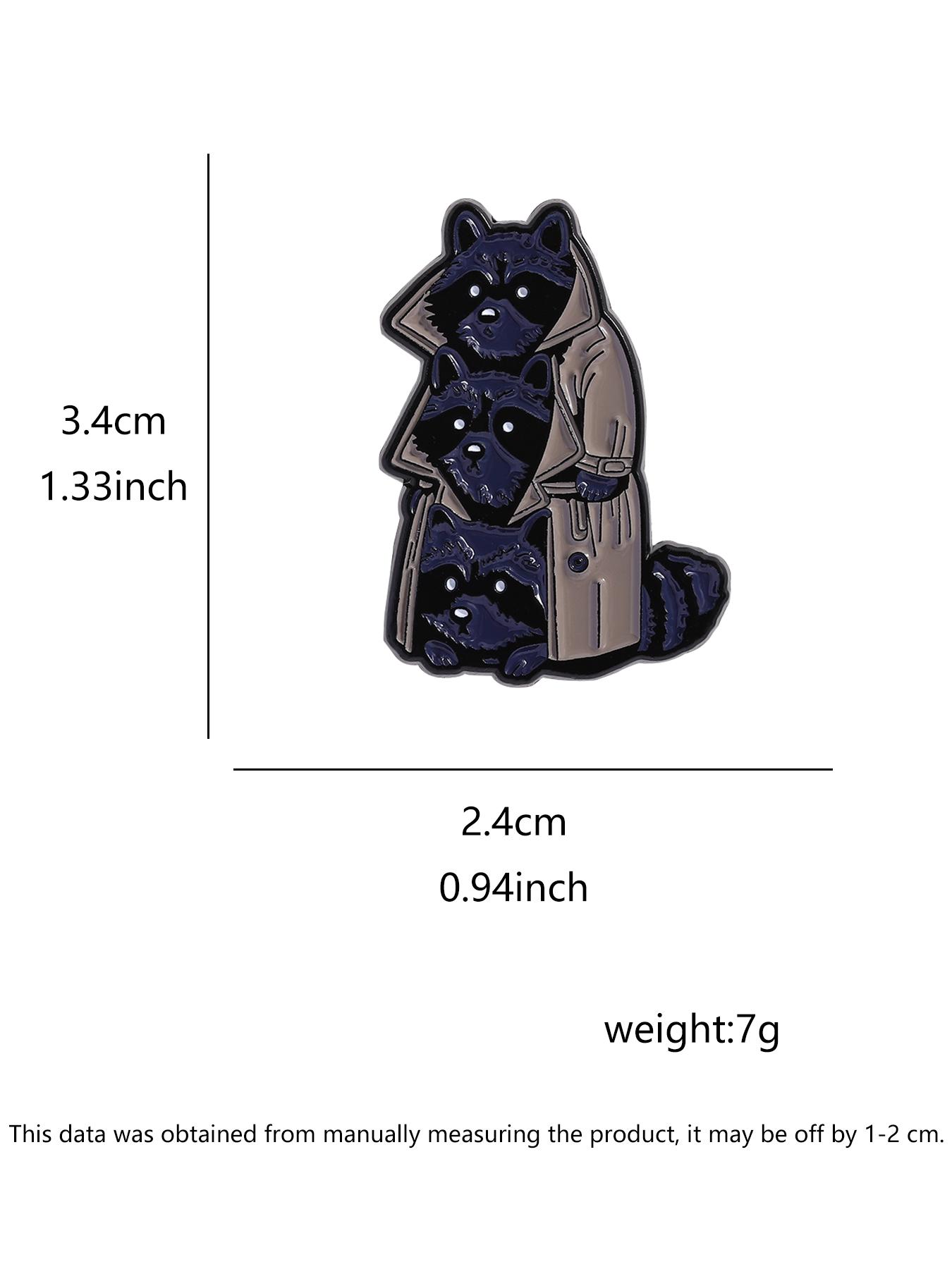 Cute Raccoon Design Brooch, Durable Metal Pins, Hat Pins, Fashionable Clothes Accessories for Women & Men, Trendy All-match & Exquisite Brooch for Birthday Gift, Fashion Accessory
