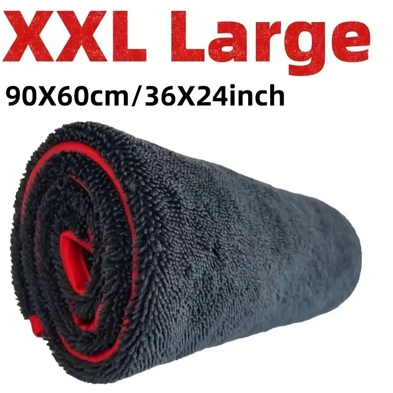1pc XXL Extra Large Microfiber Car Drying Towel with Twist Loop Design - Super Absorbent Thickened Technology, Suitable for Cars, Trucks and Boats, Car Cleaning Towel, Car Wash Drying Towels