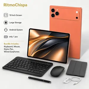 10 Inch Android Tablet Set, 3g+32g, Expandable with TF Card, Includes Keyboard, Mouse, Stylus, Earphones, Case, Office & Entertainment