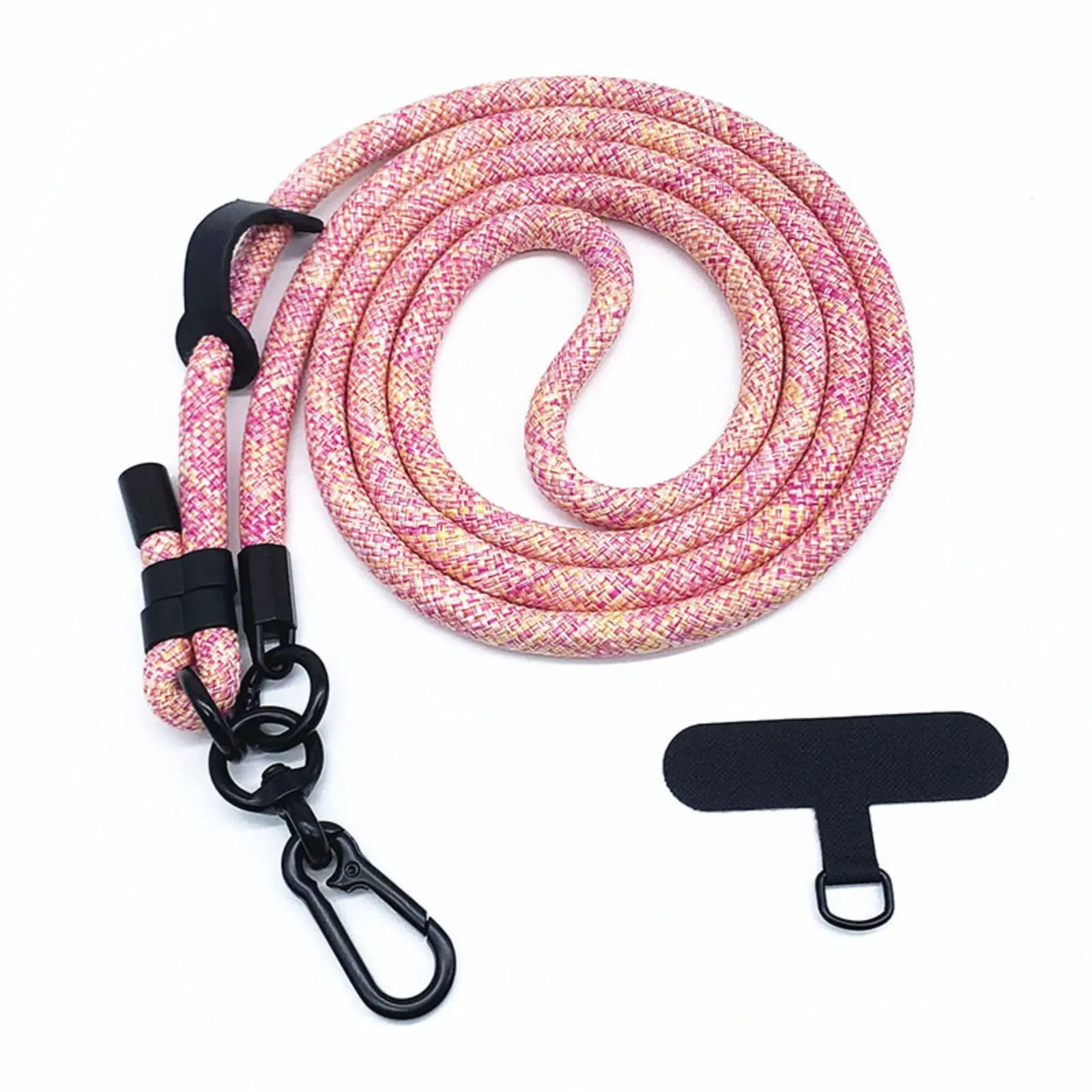 Universal Fit Adjustable Nylon Rope Crossbody Phone Lanyard for Women - Heavy-Duty Climbing Rope Neck Strap with Tether Tab for Camping, Hiking Travel, Smartphone, Cellphone