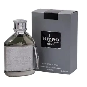 Men's NITRO White Long Lasting EDP Spray Cologne - 3.4fl.oz Signature Woody Musky Perfume with Cypress, Iris, Juniper Berries Notes, Long Lasting Perfume
