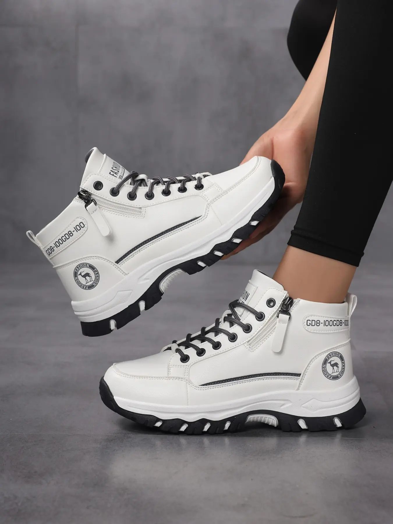Women's High Top Boots, Lace Up, Waterproof Eva Material, Wide Fit, All Seasons, Casual Style, Anti-Slip, Durable, Outdoor Shoes