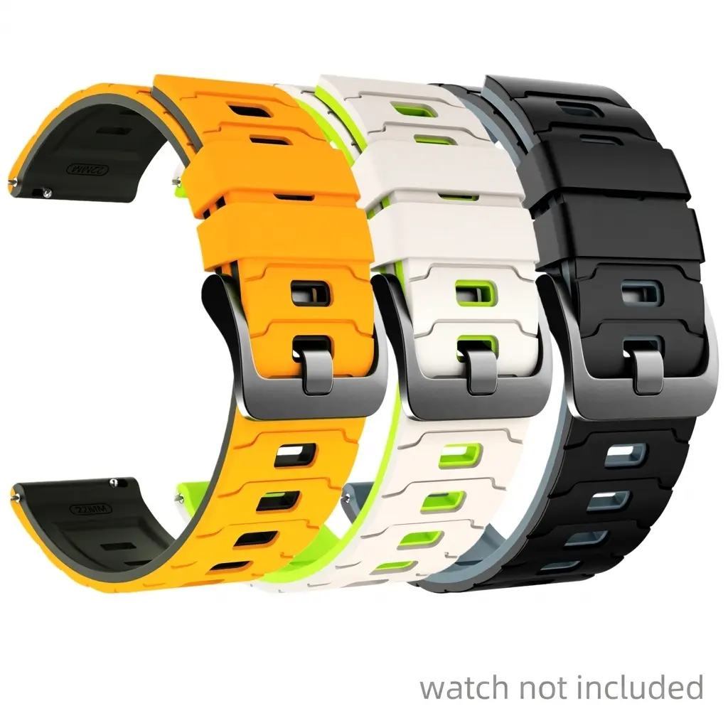 Silicone strap, Smart Watch Straps compatible with Coros Pace 3/Pace Pro/Apex 2 Pro/Apex Pro, Apex 46mm strap, sports strap in 3 packs Smartwatch Accessories (Band Only)