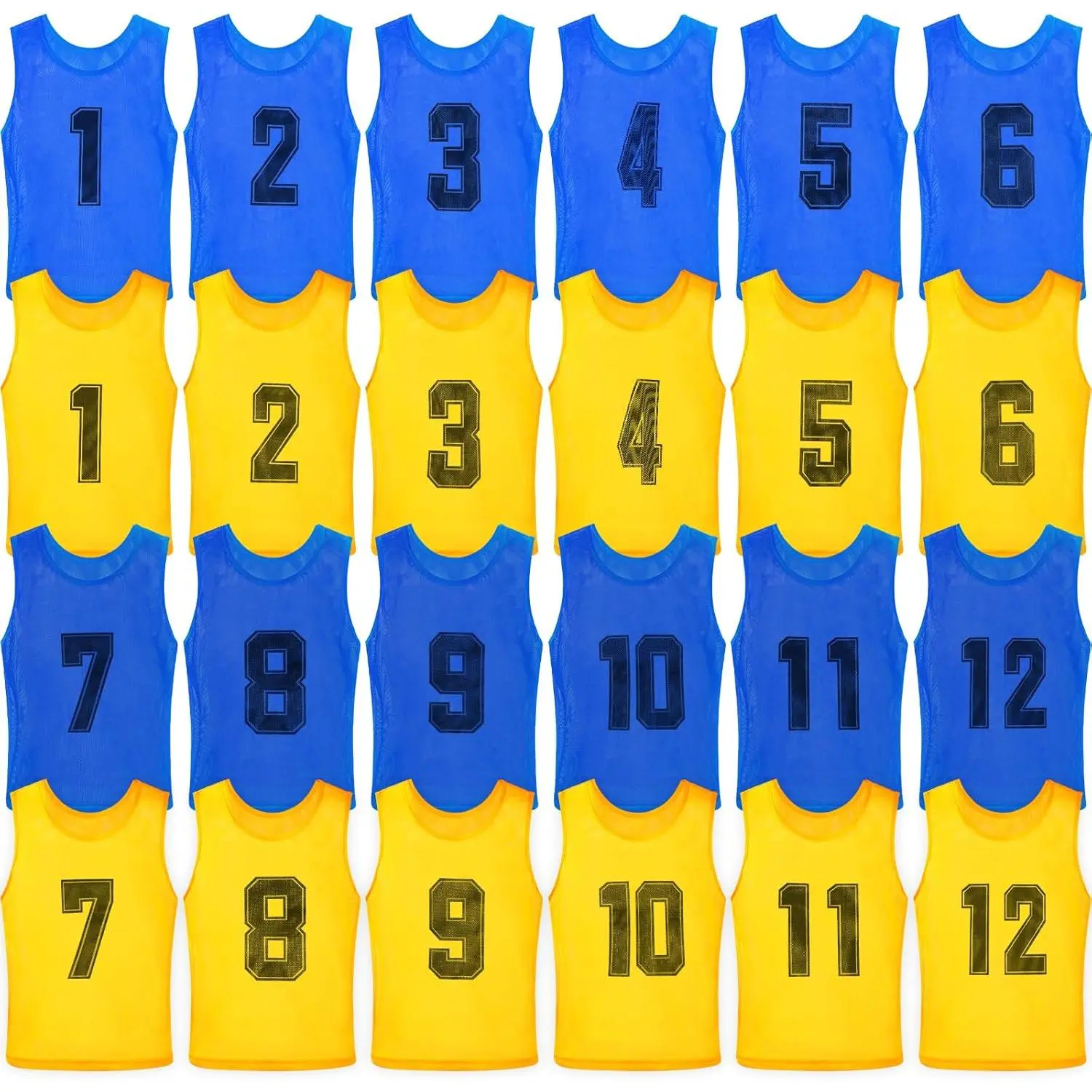 24 Pack Nylon Mesh Scrimmage Team Practice Vests Pinnies Jerseys  Vest for Adult  Basketball Soccer Football