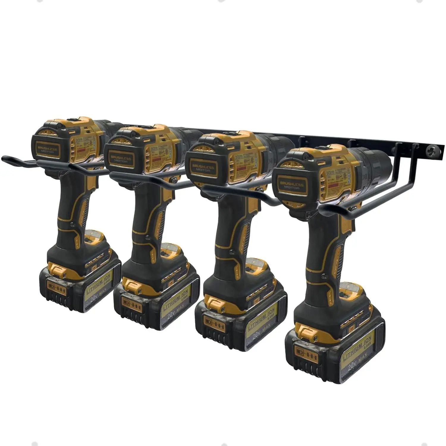 Drill Holder, Power Tool Organizer, Wall Mount 4 Cordless Metal Shelf Holder, Utility Storage Rack for  Cordless Tools for father day gifts