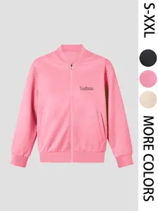 "Yeshua" Women's Printed Zip Long-Sleeve Jacket, 4-Season Casual Long-Sleeve Bomber Jacket, Fashionable Outerwear for Daily Wear & Outdoor Activities - Layering Style