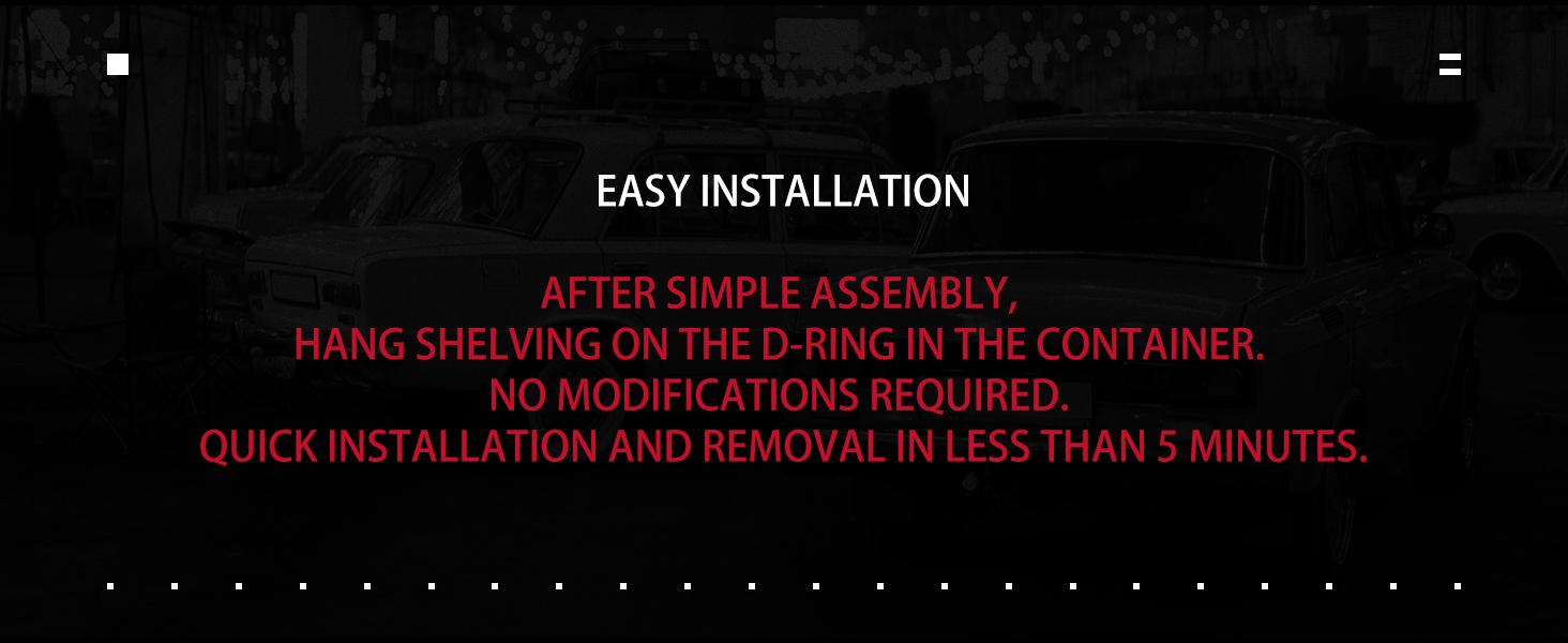 HECASA 22 1/8"W x 60 1/2"H Cargo Shipping Container Shelving Shelf Brackets Black Powder Coated Steel 4Pcs Wall Mounted Hanger Wall Mount Organizer Decor Hanging