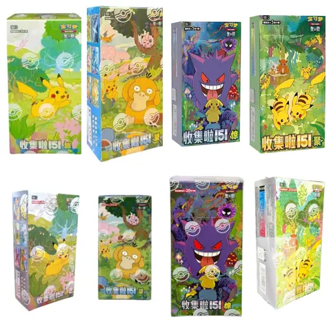 Pokémon Chinese 151C Collectible Cards Factory-Sealed Booster Boxes - Journey, Hope, Surprise, Gather Themes, Slim & Jumbo Varieties, Blind Pulls, Rare Chase Cards