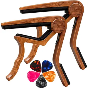 Capo Guitar Capo for Acoustic and Electric Guitars acoustic guitar capo,capo for acoustic guitar 6 string- 2 Packs with 5 Picks ()