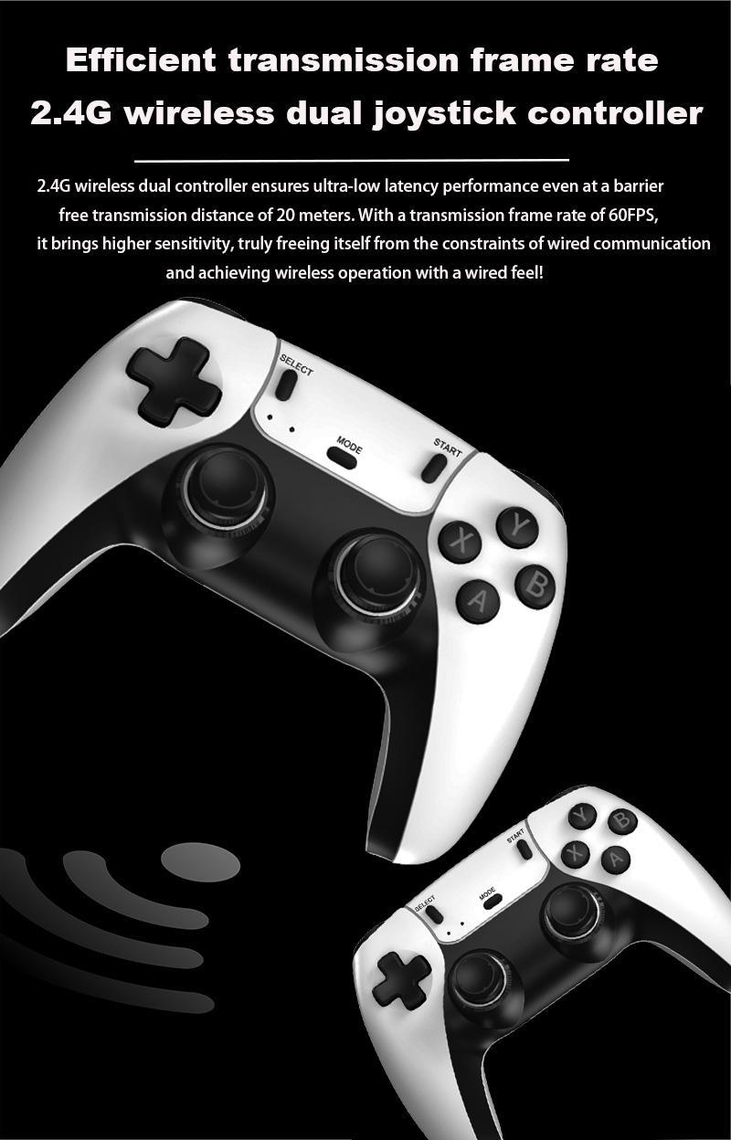 Trending New 4K TV Game Stick Ultra Handheld Game Player with Dual Wireless Controller – 50000+ Games – Family Game System