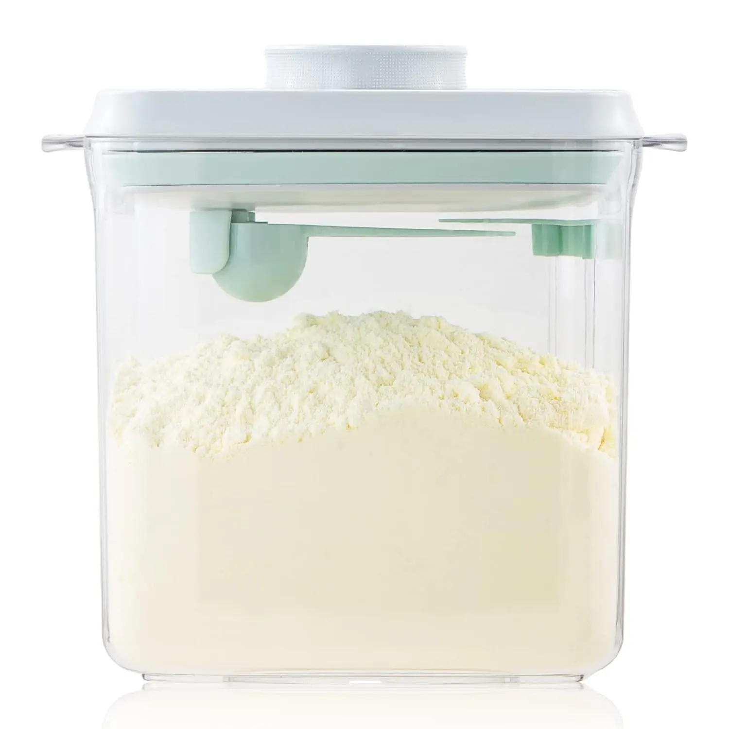 1700ml Pop Top Formula Dispenser, BPA-Free Airtight Milk Powder Container with Scoop and Scraper, 21OZ/600g, Clear(Gift)