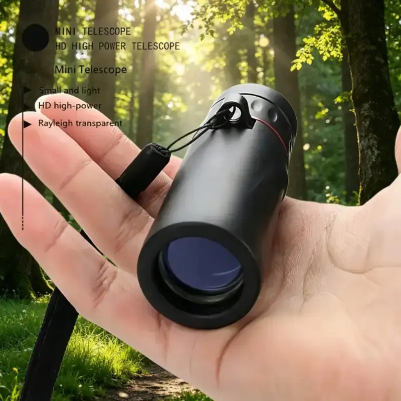 10x25 Compact Monocular Telescope, HD Fixed Focus Handheld Telescopic Birdwatching Scope, Lightweight Portable, Outdoor Monocular Telescopes, Ideal for Hiking, Travel, Hunting, Fishing