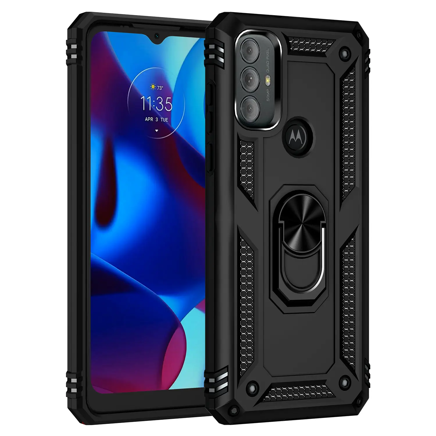 Case for Motorola Moto G Power 2022 Protective Shockproof, Durable Dual-Layer Protection, Adjustable Ring Stand, Non-Slip Grip, Thickened for Motorola Moto G Power 2022 Phone Case