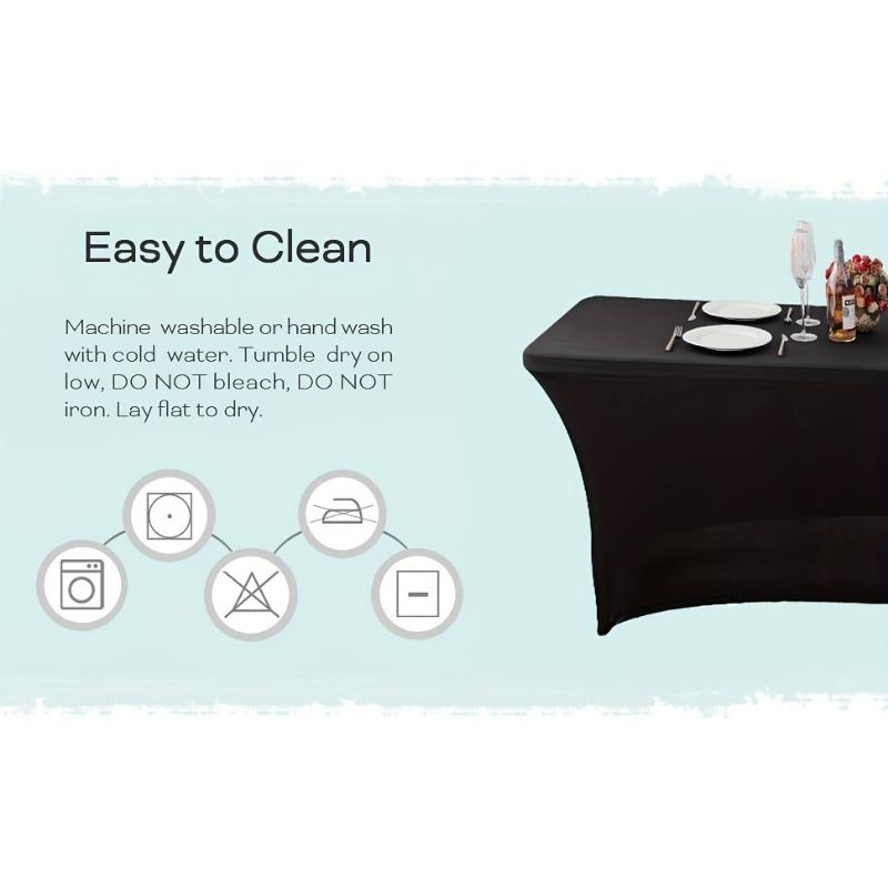 PLL [4ft/6ft/8ft Stretchable Table Covers] Stretchable Spandex Table Covers - 4ft/6ft/8ft, Wrinkle-Free & Easy to Clean for Weddings, Parties, and Events - Available in Multiple Colors