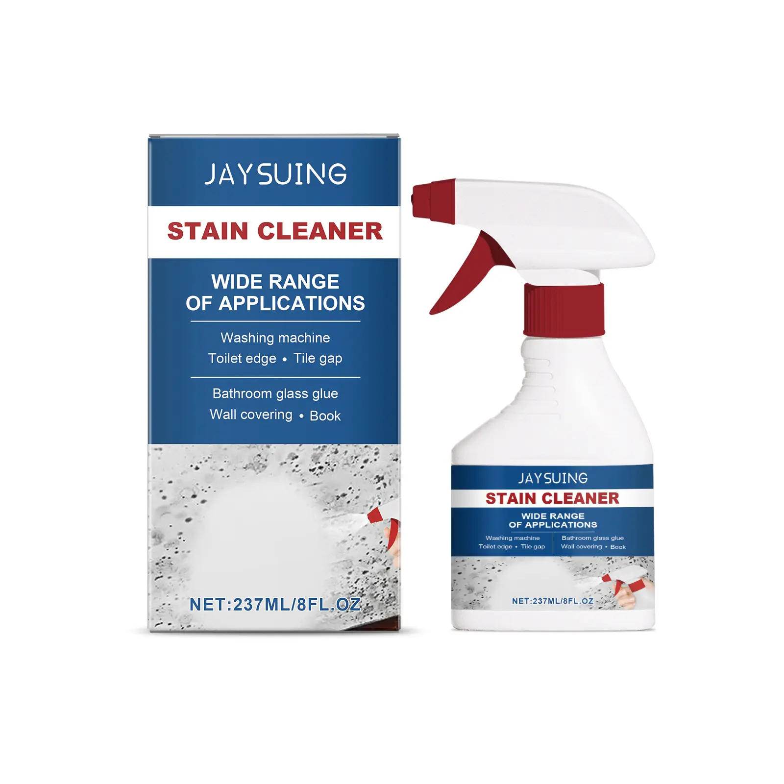 Jaysuing Household Sudsy Stain & Mold Remover Spray - Sodium Laureth Sulfate & Fatty Alcohol Ether-9 Formula, 3-Year Shelf Life, for Wall Tiles Gaps, Bathroom Cleaning, Spray Bottle, Stain Remover, Home Users