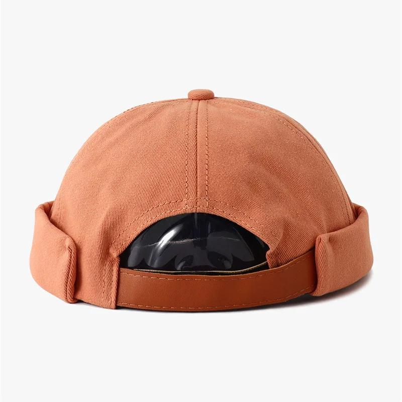 Classic Letter Embroidery Docker Brimless Cap Hat Retro Street Style Spring Summer Outdoor Unisex Adjustable Skullcap Gorras Y2K