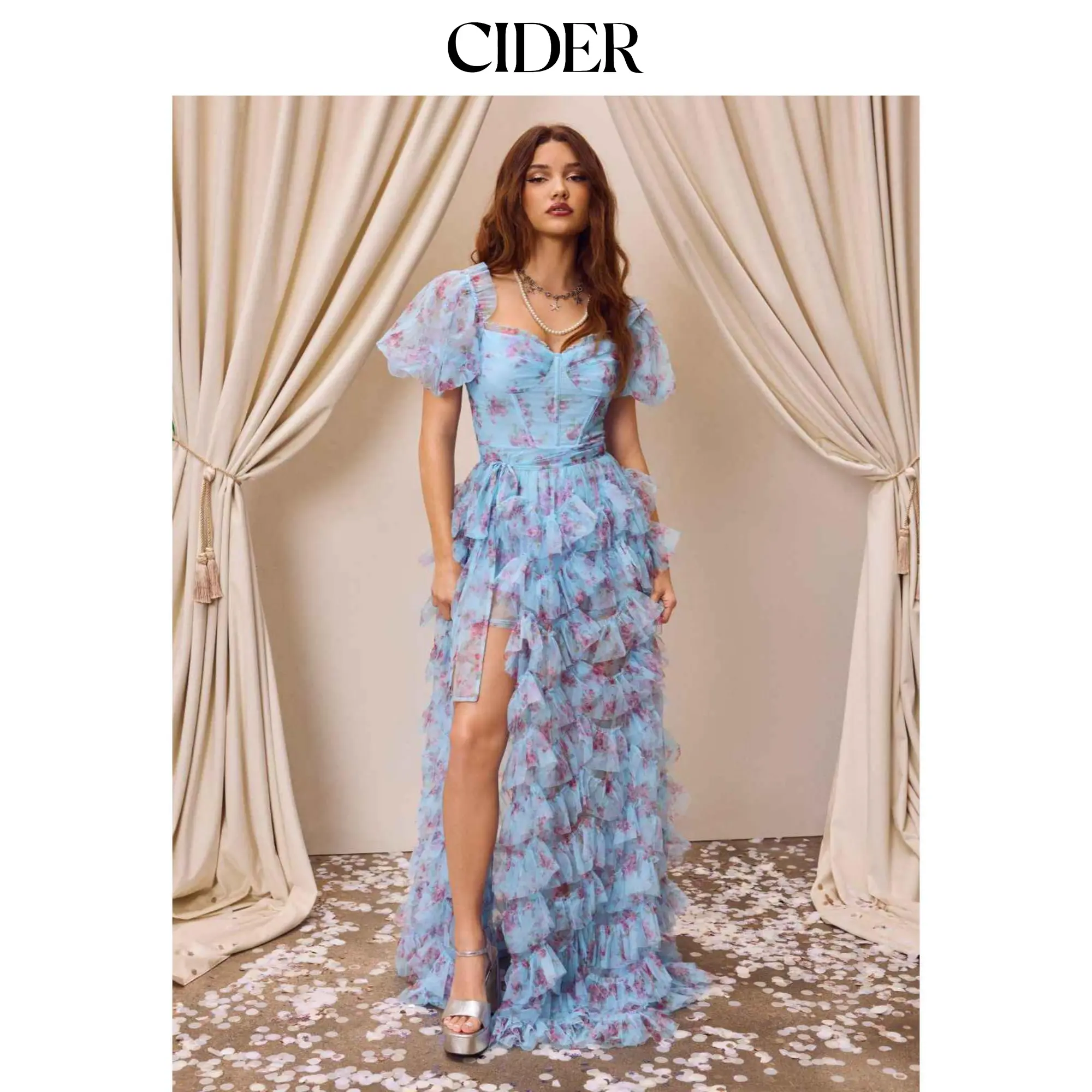 cider floral lace up corset mini dress eileensziv in our Floral Lace Up Corset Mini Dress is all we needed to see  today  #cidergang #shopcider