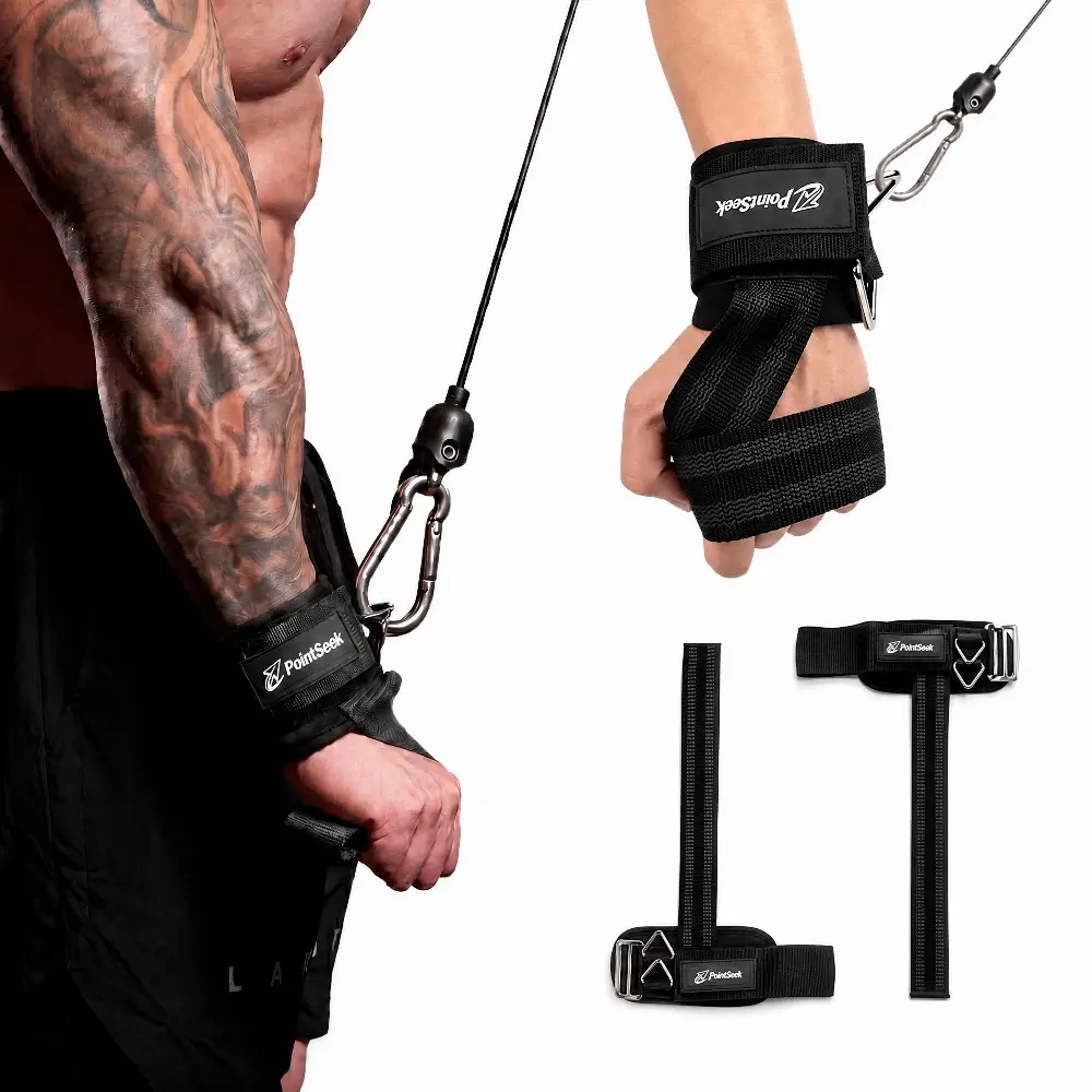 Wrist Straps for Weightlifting, Gym Lifting Straps with D Rings, Weight Lifting Wrist Wraps for Men Women, Assistance Strap for Cable Machine, Workout Accessories, Fitness Accessories