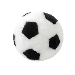 3PCS Soft Plush Soccer Ball Set, Fluffy Stuffed Football Toy, Cute Black White Ball for Kids, Sports Fans & Room Decor