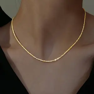 High-Quality Fade-Resistant Stainless Steel Necklace, Fashionable Women's Jewelry, Elegant and Simple, Perfect for Daily and Party Wear