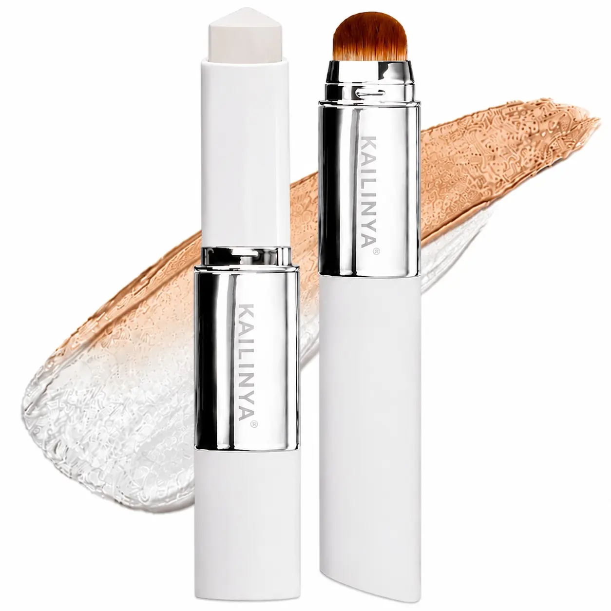 Dual-Ended Color-Changing Foundation Stick, Concealer & Contour, Long-Lasting, Flawless Finish, Non-Shedding, Skin Brightening