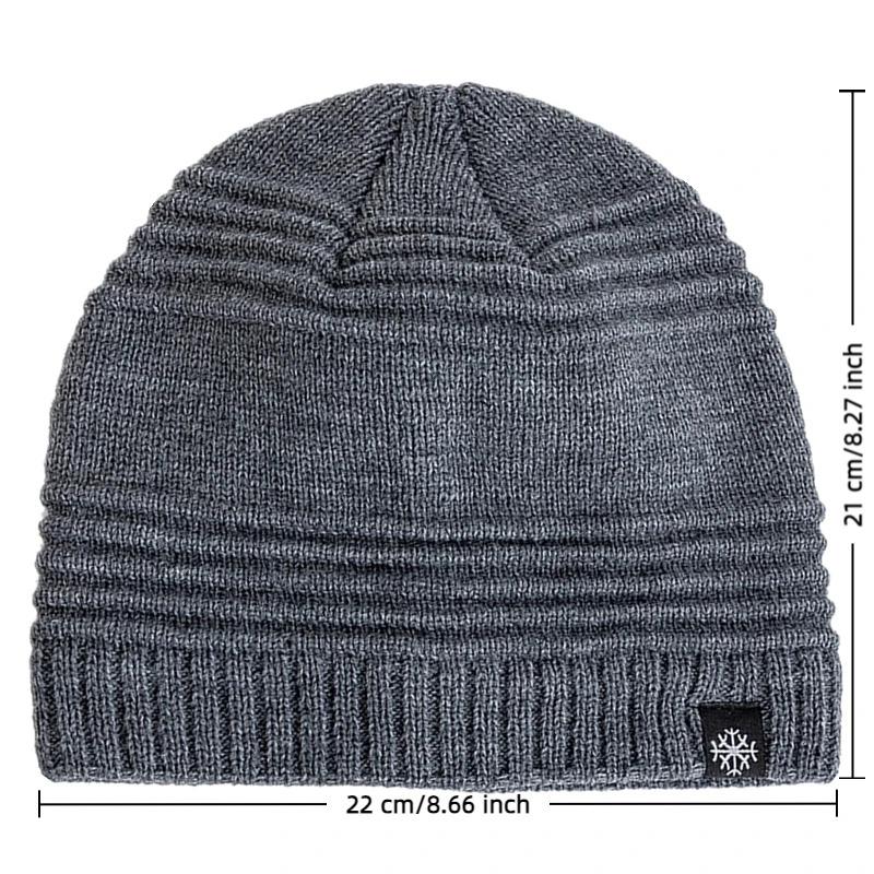 Unisex Classic Snow Label Fleece Beanie Hat Keep Warm Winter Hat Lightweight Hats For Men Women Fashion Winter Cap