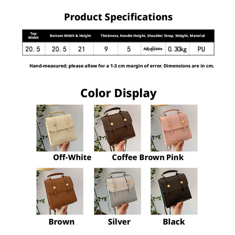 Large Capacity Simple Temperament Backpack, Western Style Casual Bag, Women's Bag