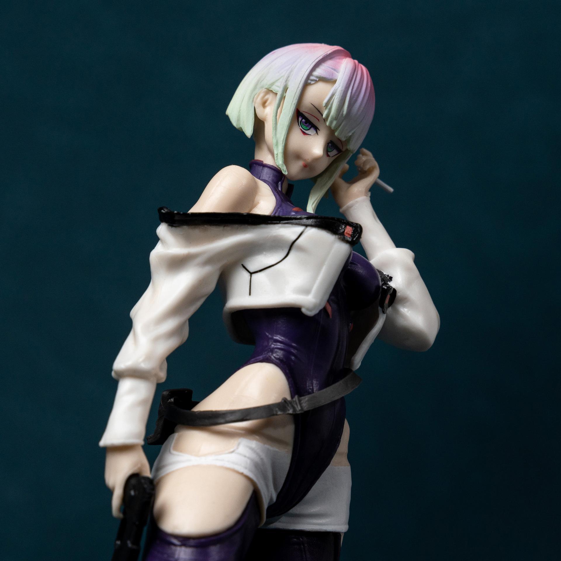 Anime Game Cyberpunk: Edgerunners Rebecca Figure Standing Model Toy Birthday Gift Collection Aciton Figure Desk Decoration Gift