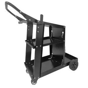 【Garvee】Welding Cart,Heavy Duty Rolling Welder Carts with 360 Swivel Wheels and Hooks  for MIG MMA TIG Welding Machine and Plasma Cutter Tank