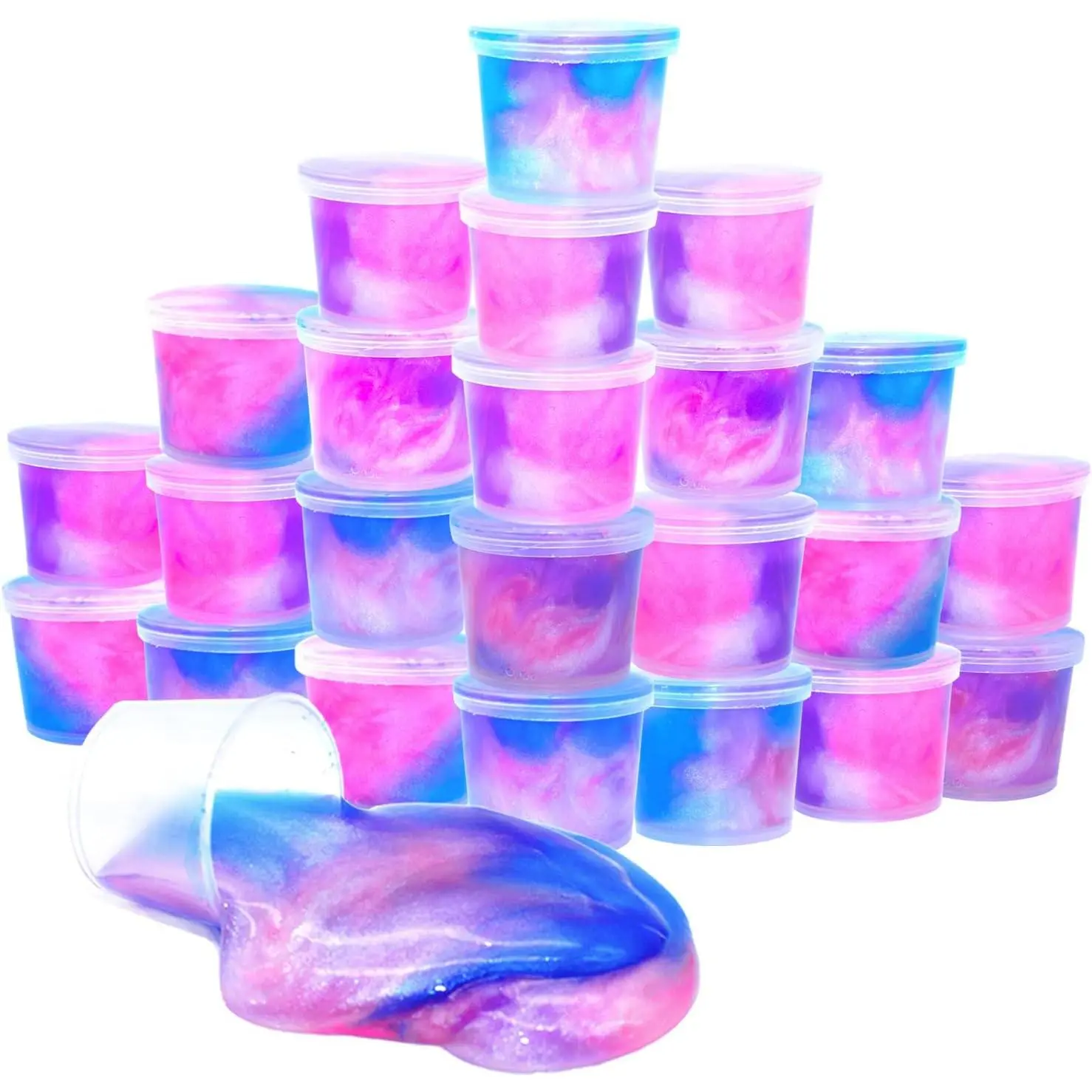 24-Pack Non-Sticky Wet Super Soft Slime - Non-Toxic Stress & Anxiety Relief Toy, Pet Supplies Party Favor, Easter Basket Filler for Kids