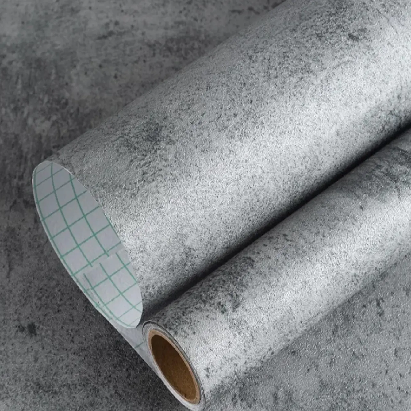 Retro Cement-Pattern Self-Adhesive Decorative Wallpaper, Vintage Peel and Stick Wallpaper, Waterproof Wall Sticker, Wall Decor for Interior Walls in Living Room, Bedroom, Kitchen or Library