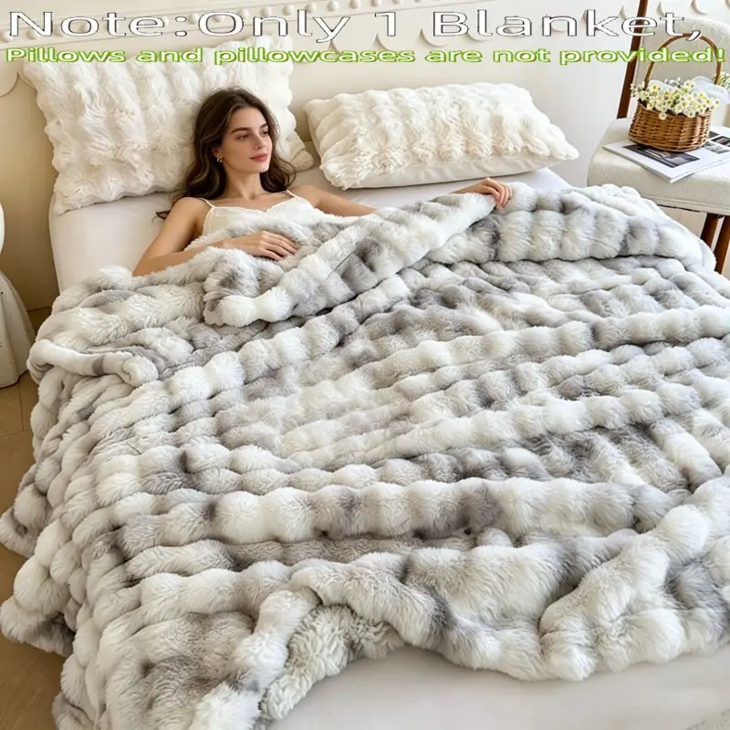 High-Weight Comfort Bubble Texture Blanket, Soft Skin-Friendly Bedspread, Single/double Use, Living Room Cozy Cover, Soft Throw Blanket, Heavy Weight Blanket