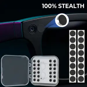 24Pcs Privacy Stealth Blackout Stickers Compatible with Ray-Ban Meta Gen 2 & Oakley HSTN, Low-Tack Restickable LED Light Blocking Covers Decals Smart Glasses Accessories (Stickers Only, No Glasses)
