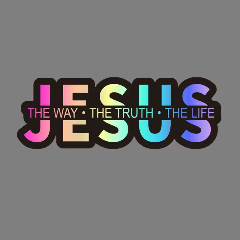 Bumper Stickers Jesus The Way The Truth The Life Christian Vinyl Decal Car Stickers, Truck, Bumper, Laptops, Windows, Luggage Stickers, Stickers For Cars