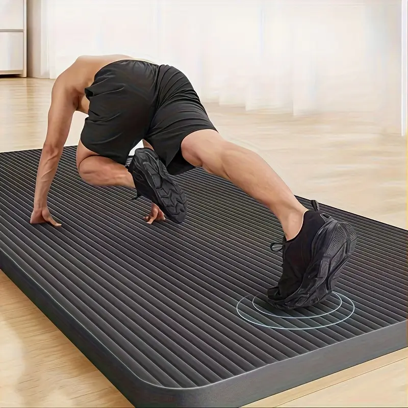 Men's&Women's Fitness Mat, Extra Thick 8mm/0.32in and Non-Slip Yoga Mat for Stretching, Cardio, and Home Workouts, Suitable for Multiple Scenarios